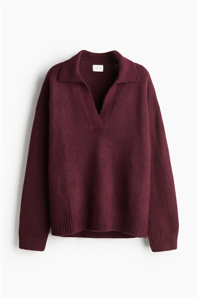 Джемпер с воротником из тонкой вязки 1093199014