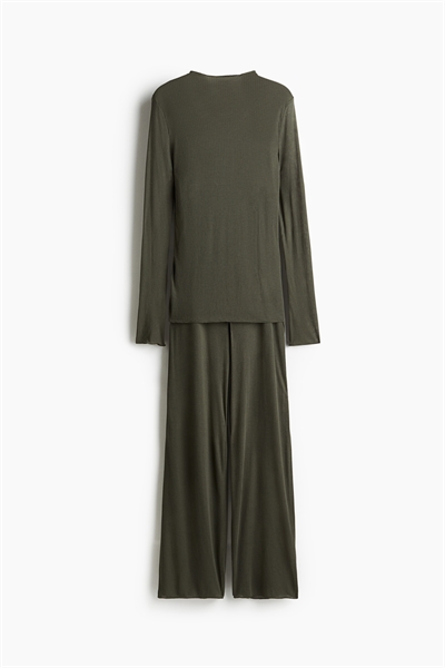 Пижама из ребристого трикотажа 1249914002