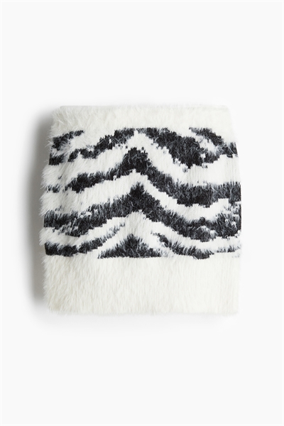 Мини-юбка из пушистого трикотажа 1251385001