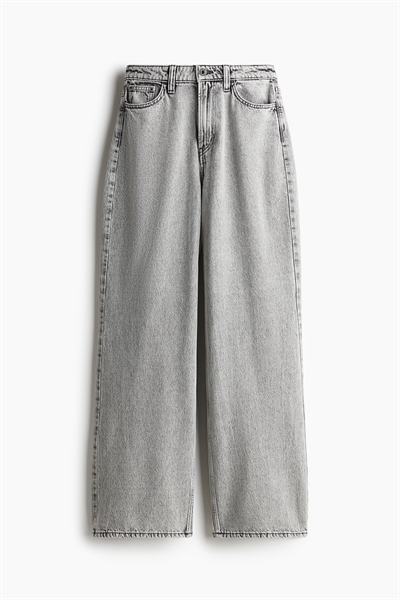 Широкие ультравысокие джинсы с фигурной посадкой 1236089001