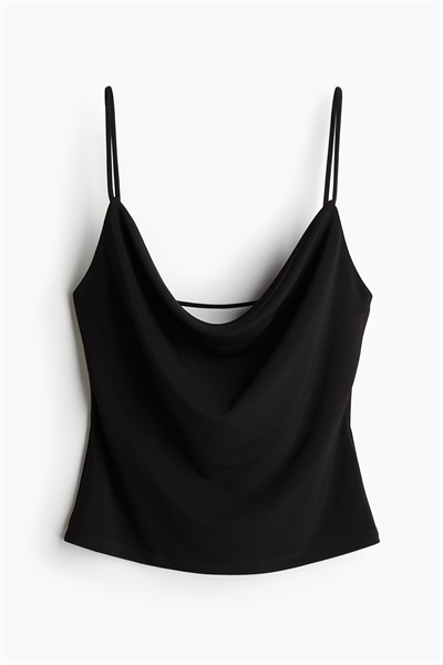 Топ на бретелях с вырезом водопад 1241106001