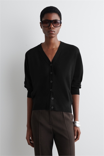 Кардиган с рукавами "крыло" из мериносовой шерсти 1260925001