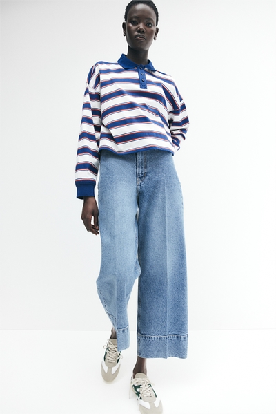 Широкие джинсы с высокой посадкой 1273640003