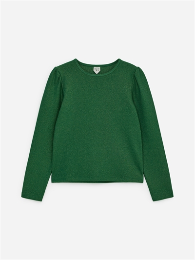 Блестящий топ с пышными рукавами 1311382001