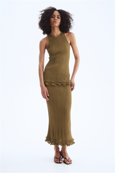 Юбка из трикотажа в рубчик 1281532001