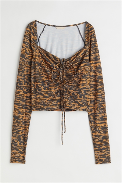 Короткая рубашка с завязками 1071497002