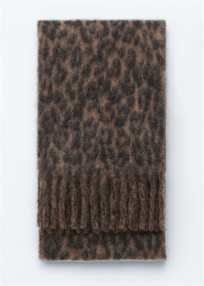 Шарф с бахромой из смеси мохера 1294818001