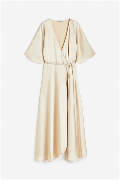 Платье из атласа с накидкой 1159123001