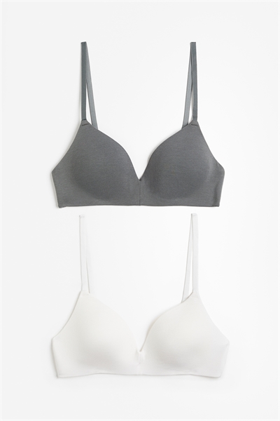 Бюстгальтеры из хлопка с мягкими чашечками, 2 шт 1208310003