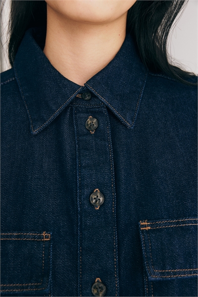 Джинсовая блузка свободного кроя 1241805001