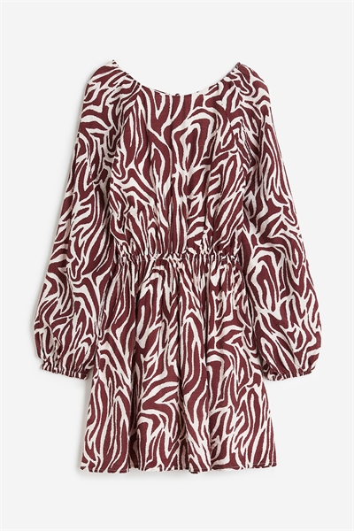 Платье с воздушными рукавами и открытой спиной 1167094004