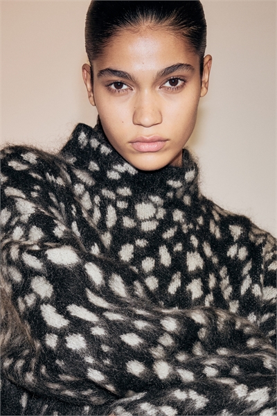 Джемпер с воротником из смеси мохера 1251942006