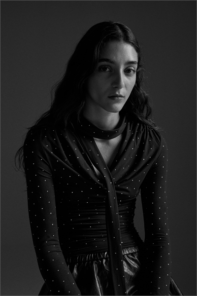 Топ с отделкой шарфом 1304260003