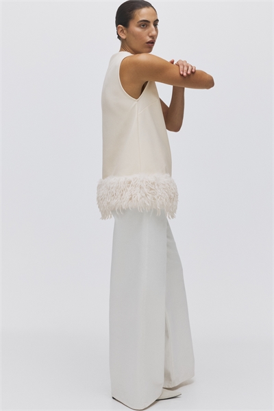 Топ с отделкой бахромой 1314340002