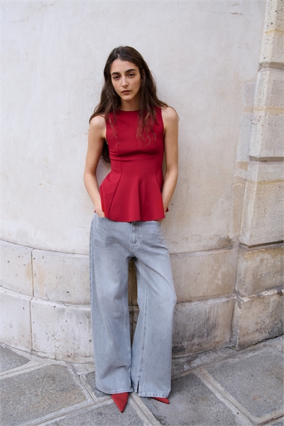 Топ без рукавов со складками 1316720003