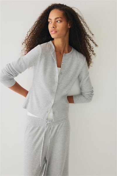 Вафельный кардиган 1300929002