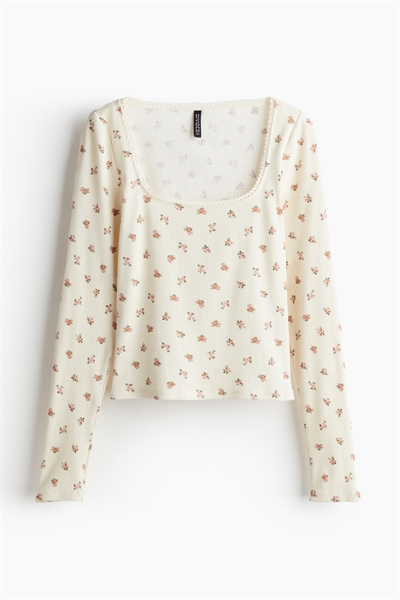 Топ из хлопка с отделкой пико 1258014002