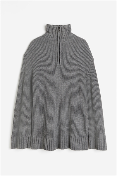 Джемпер на молнии в стиле оверсайз 1163372005