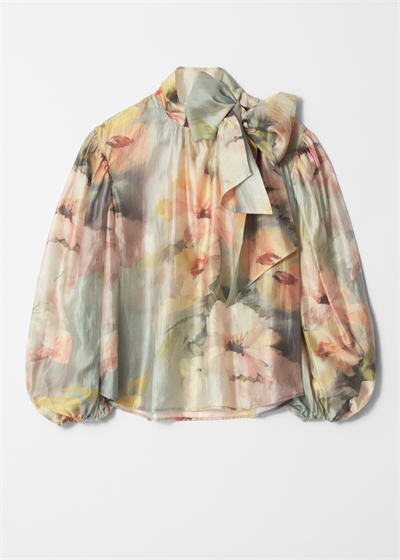 Блузка с рукавами-бантами 1258158003