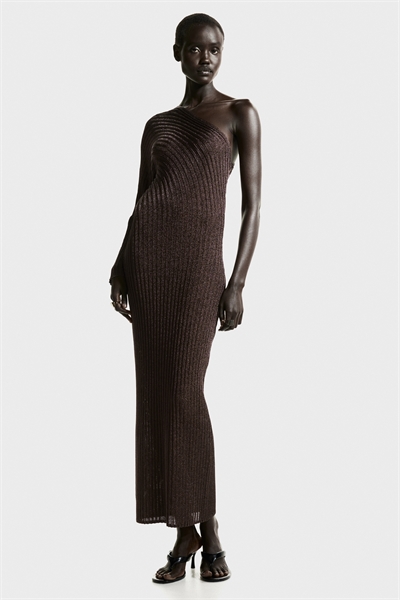 Металлическое платье на одно плечо 1315061001