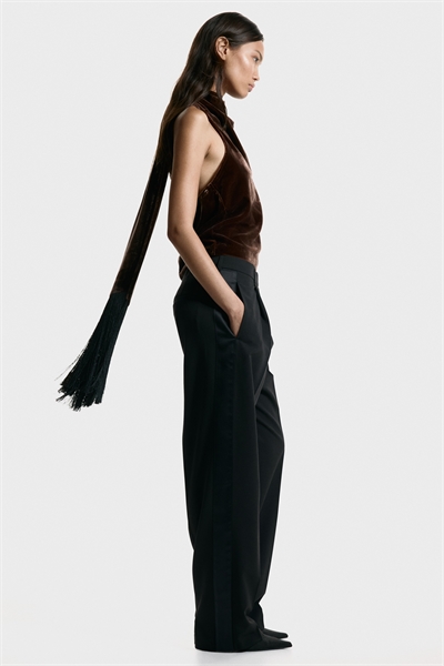 Бархатный топ с завязками 1320681001