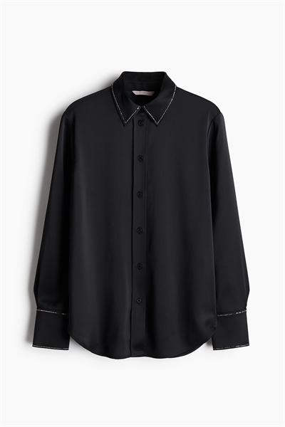 Рубашка, украшенная стразами 1247609002