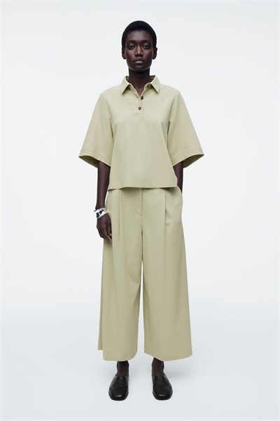 Обрезанные брюки с прямыми штанинами 1269040002