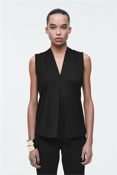 Топ с драпированным V-образным вырезом 1272831001