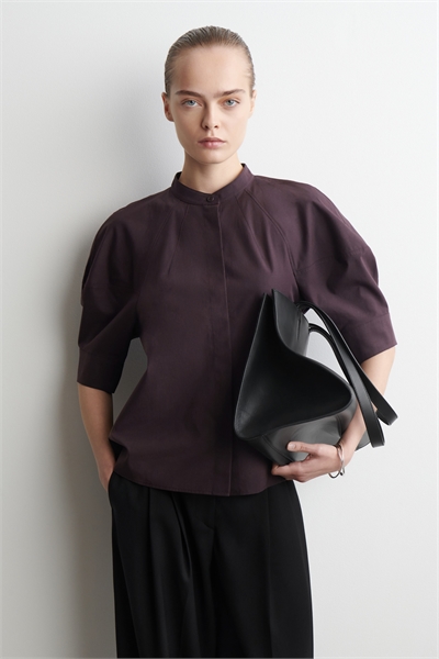 Хлопковая блузка с пышными рукавами 1305144001