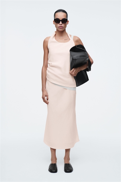 Юбка-миди из льняного полотна 1281691001