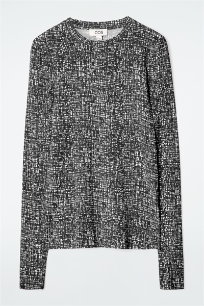 Тонкий топ с длинными рукавами 1028327028