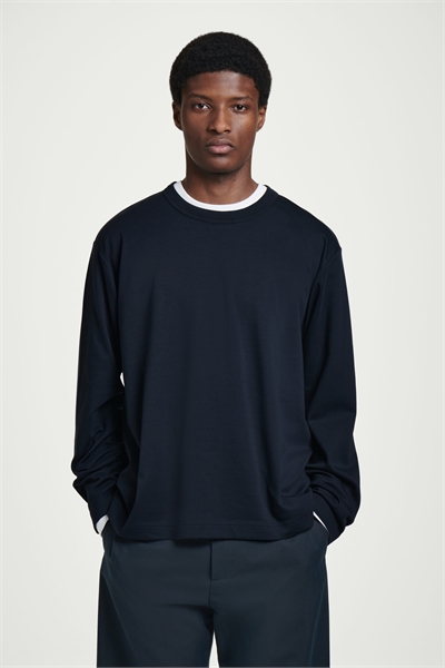 Футболка с длинными рукавами из трикотажа интерлок 1261873007