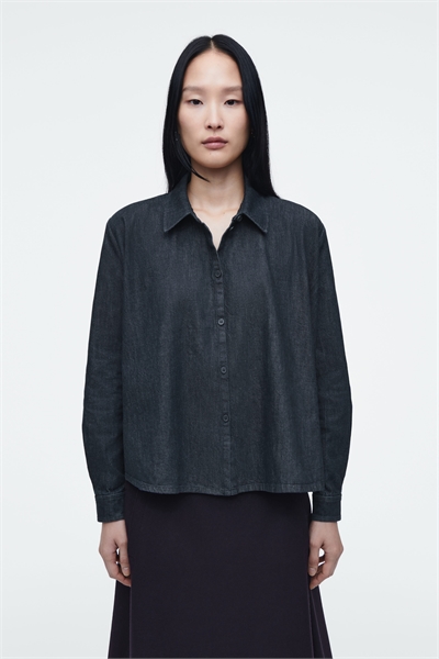 Широкая джинсовая рубашка 1256721001