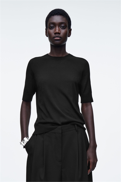 Вязаная футболка из мериносовой шерсти 1216694001