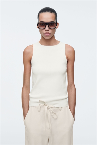 Трикотажная майка с отделкой 1221948002