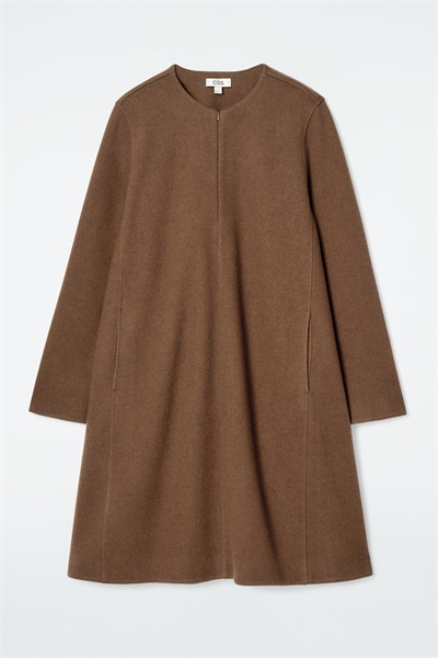 Мини-платье A-line из вареной шерсти 1252682002