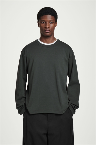 Футболка с длинными рукавами из трикотажа интерлок 1261873008