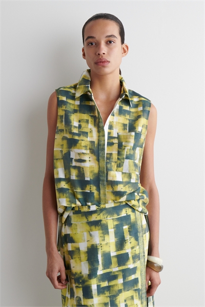 Принтованная рубашка без рукавов 1272910001