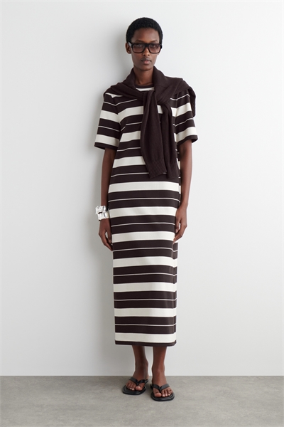 Хлопковое платье-футболка миди 1276153002