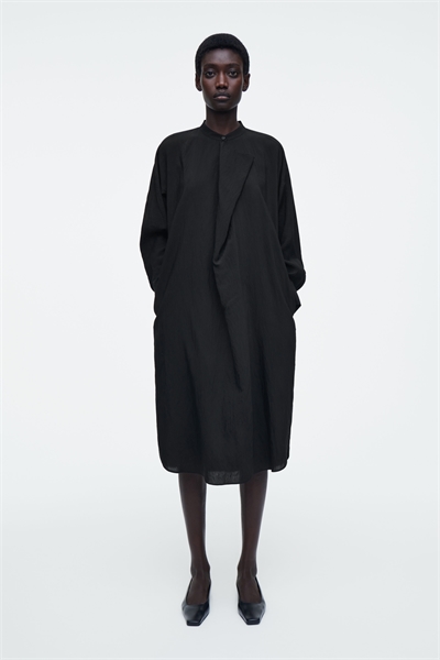 Драпированное платье-миди с поясом 1288654001