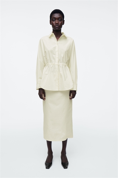 Хлопковая юбка-миди с завязками 1283702002