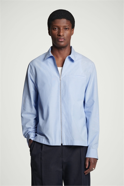 Куртка-рубашка из саржи с застежкой на молнию 1238690003