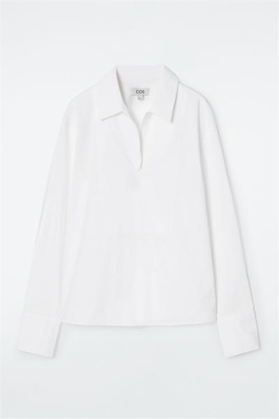 Рубашка из поплина с воротником-стойкой 1241572001