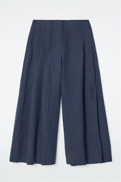 Плиссированные кюлоты из льняного бленда 1244196001