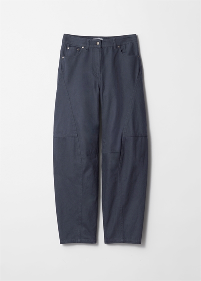 Брюки из твила Barrel-Leg 1243306001