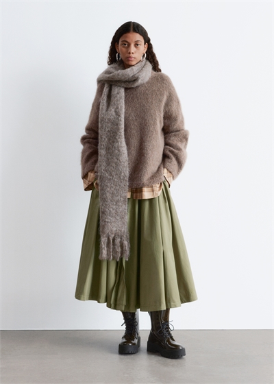 Большой шарф из мохеровой смеси 1202754013