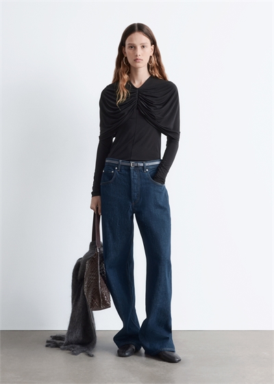 Топ с драпировкой в виде накидки 1302924001