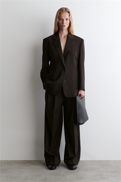 Широкие брюки из твила Relaxed fit 1248999007