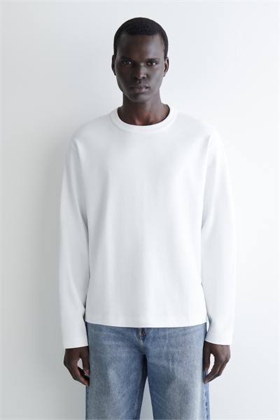 Футболка с длинными рукавами из трикотажа интерлок 1261873001