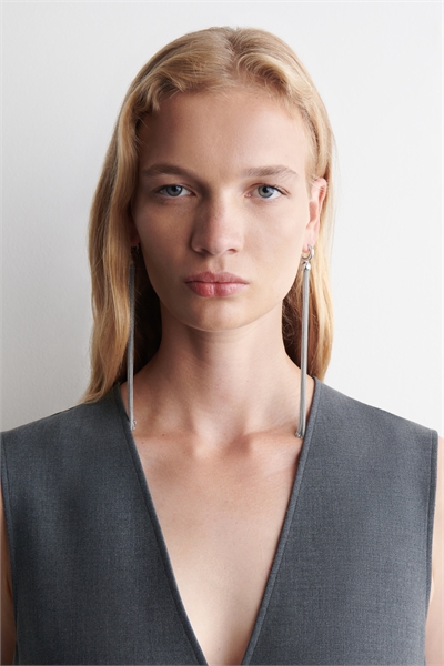 Удлиненные серьги с кисточками 1295549001